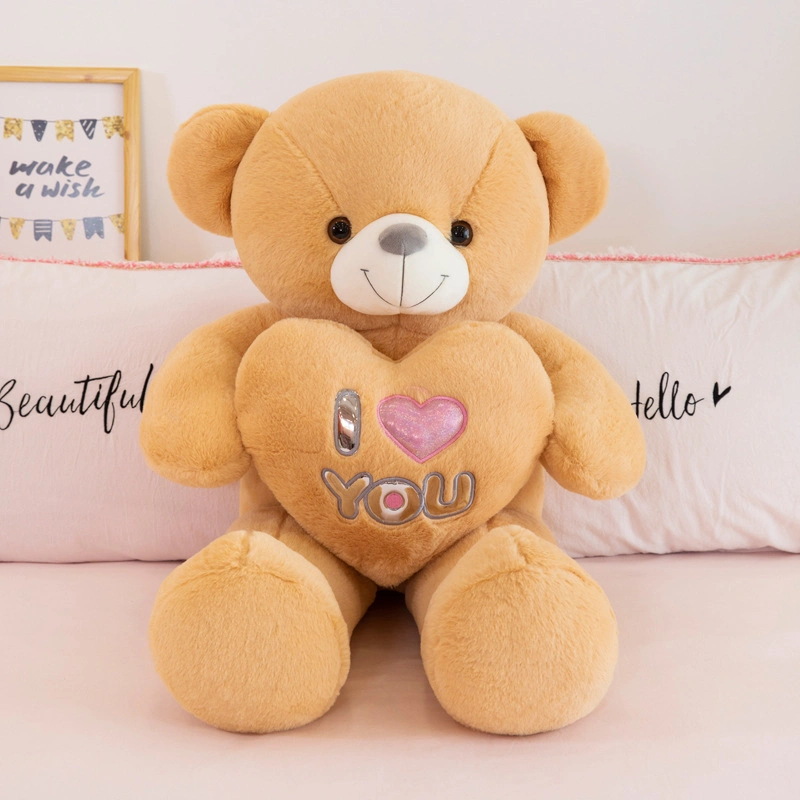 Luminous Heart Bear Plush Toy Large Hug Teddy Bear Valentine&prime; S Day Gift 60cm