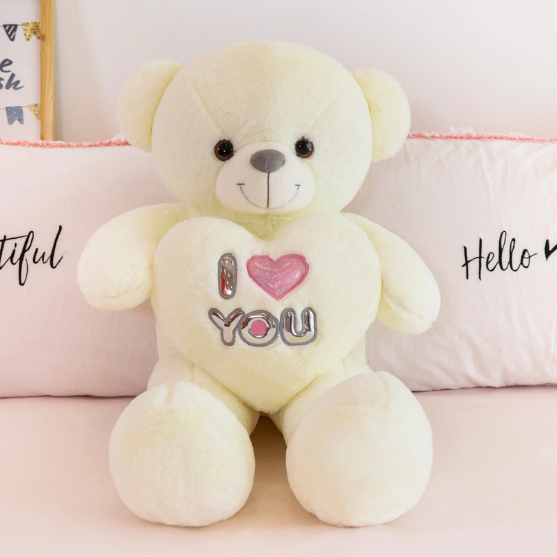 Luminous Heart Bear Plush Toy Large Hug Teddy Bear Valentine&prime; S Day Gift 60cm