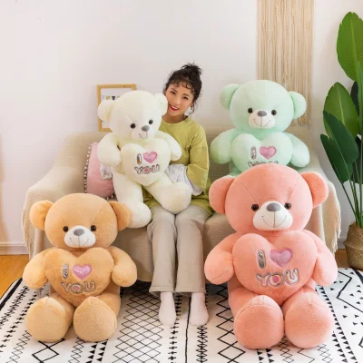 Luminous Heart Bear Plush Toy Large Hug Teddy Bear Valentine′ S Day Gift 60cm