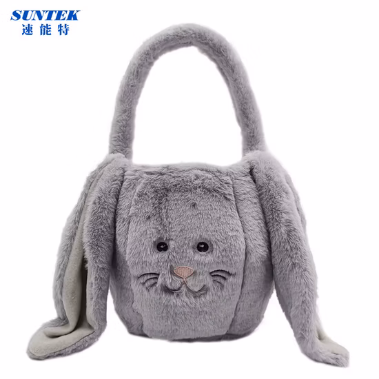 New Easter Baskets Halloween Gifts for Children Plush Toys Portable Gift Rabbit Baskets Wholesale